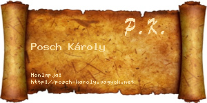 Posch Károly névjegykártya