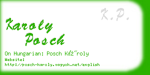 karoly posch business card